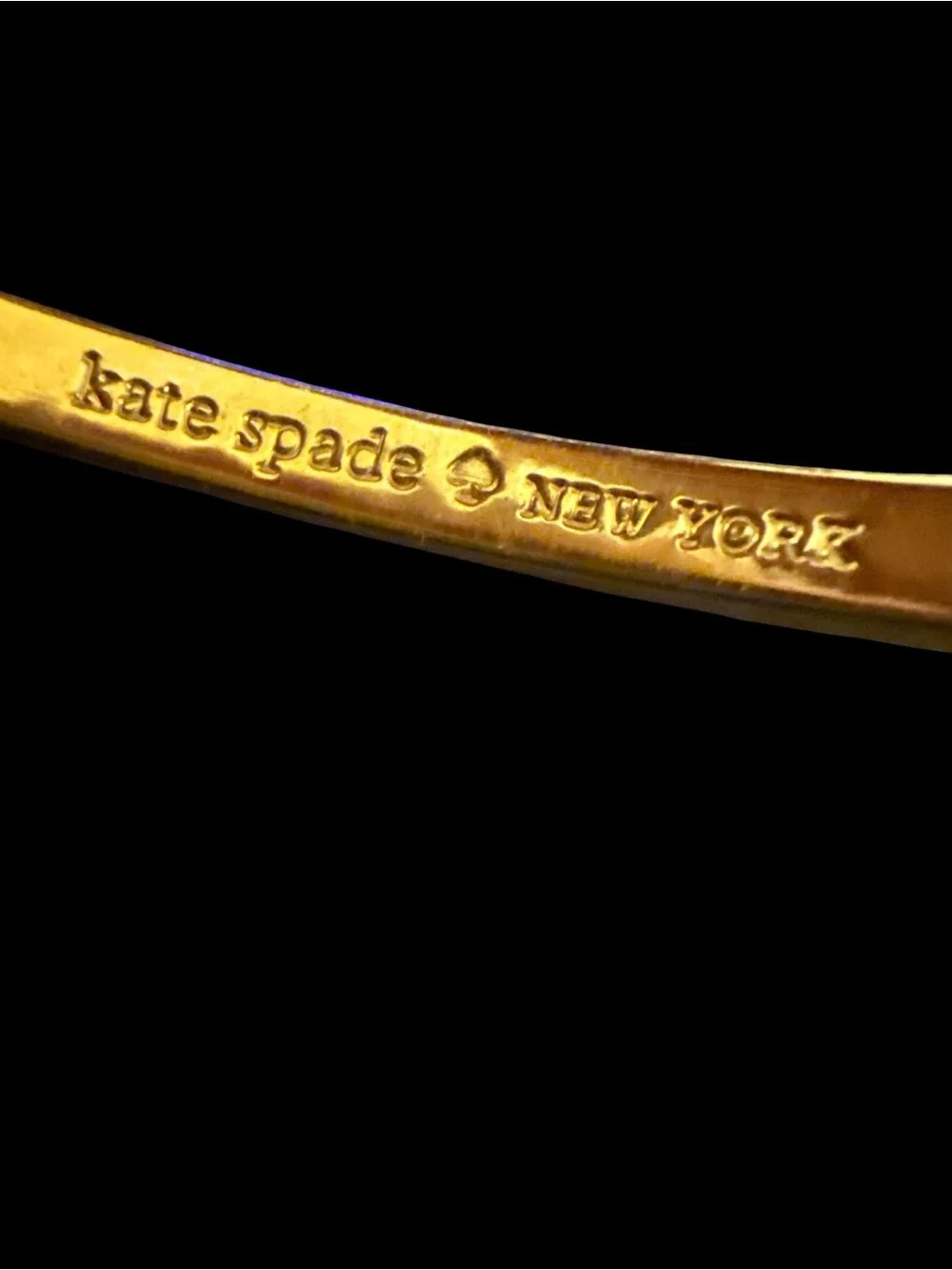 Kate Spade New York Turquoise Enamel Gold Tone Bangle Bracelet - Picture 3 of 7
